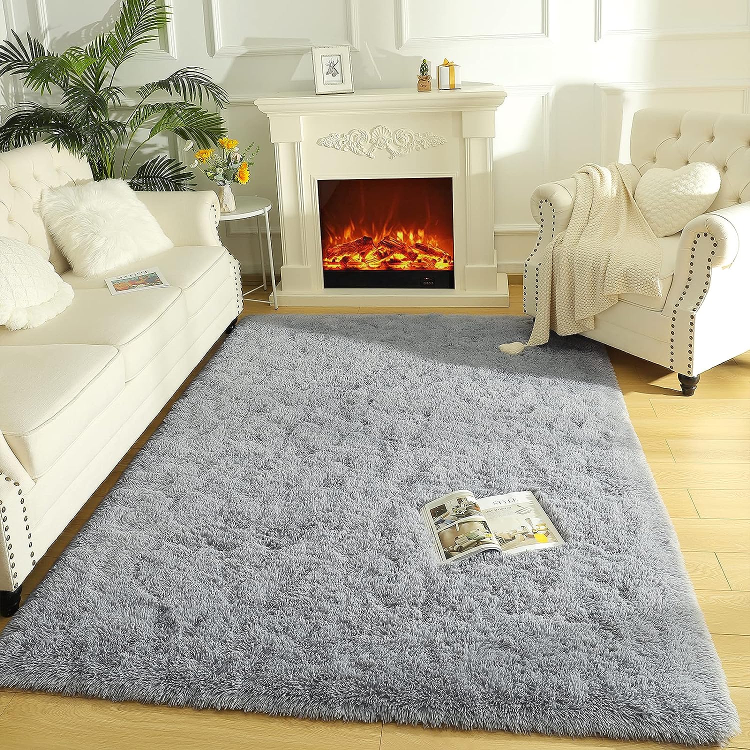LOCHAS Plush 4' x 6' Nonskid, Nonslip Rug Pad, 1/4 Thick, Safe for All  Floors and Carpet